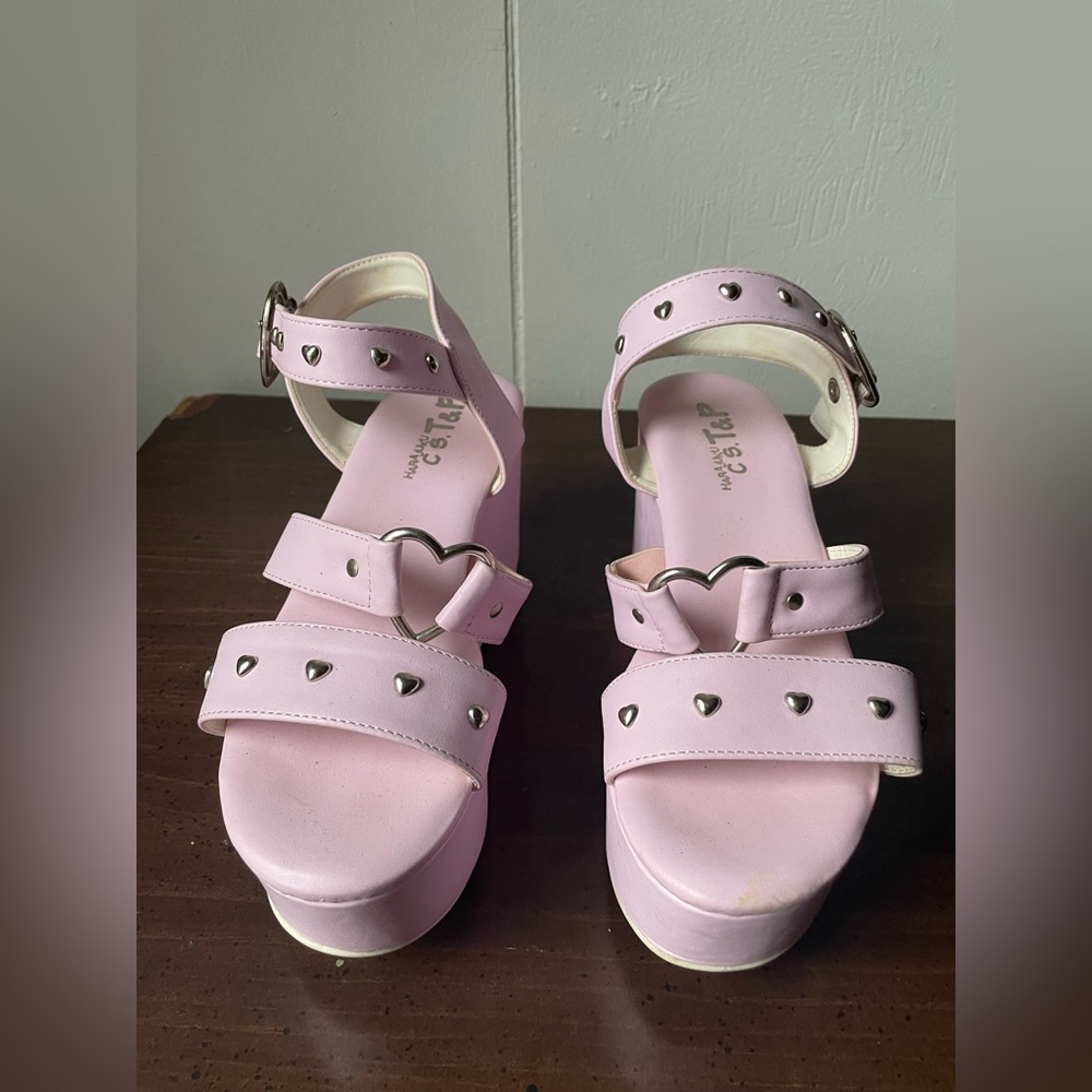 harujuku cs. t&p platform pink shoes